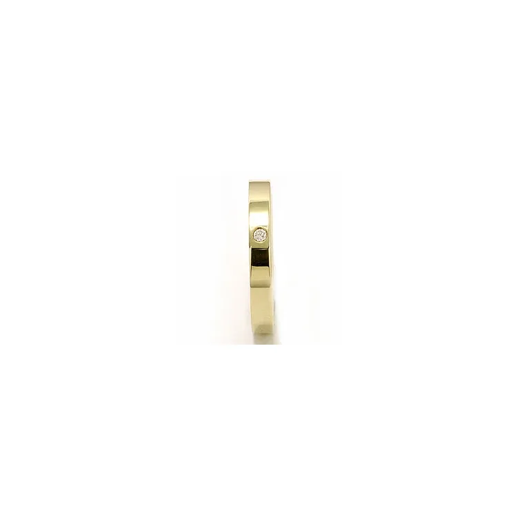 Vielsesring i 14 karat guld 0,025 ct