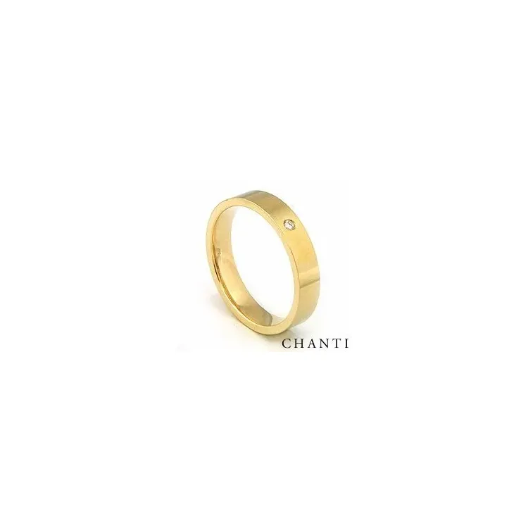 elegant vielsesring i 14 karat guld 0,025 ct