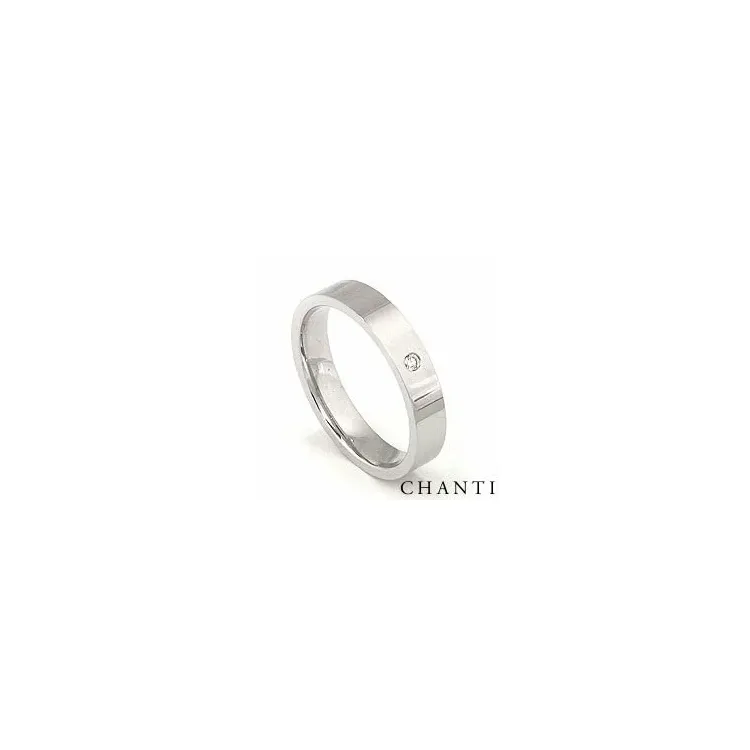 Vielsesring i 14 karat hvidguld 0,025 ct