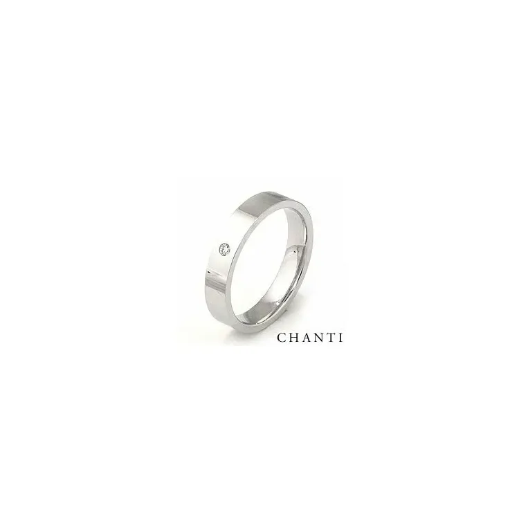 Vielsesring i 14 karat hvidguld 0,025 ct