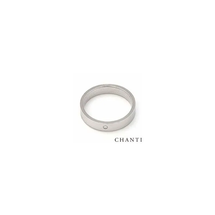 Vielsesring i 14 karat hvidguld 0,025 ct