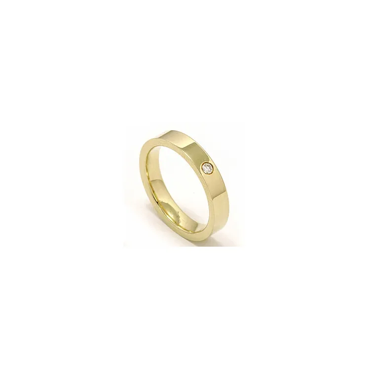Vielsesring i 14 karat guld 0,05 ct