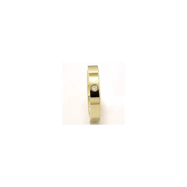 Vielsesring i 14 karat guld 0,05 ct