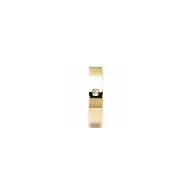 Vielsesring i 14 karat guld 0,05 ct