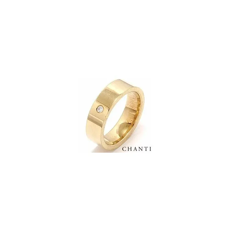 vielsesring i 14 karat guld 0,05 ct