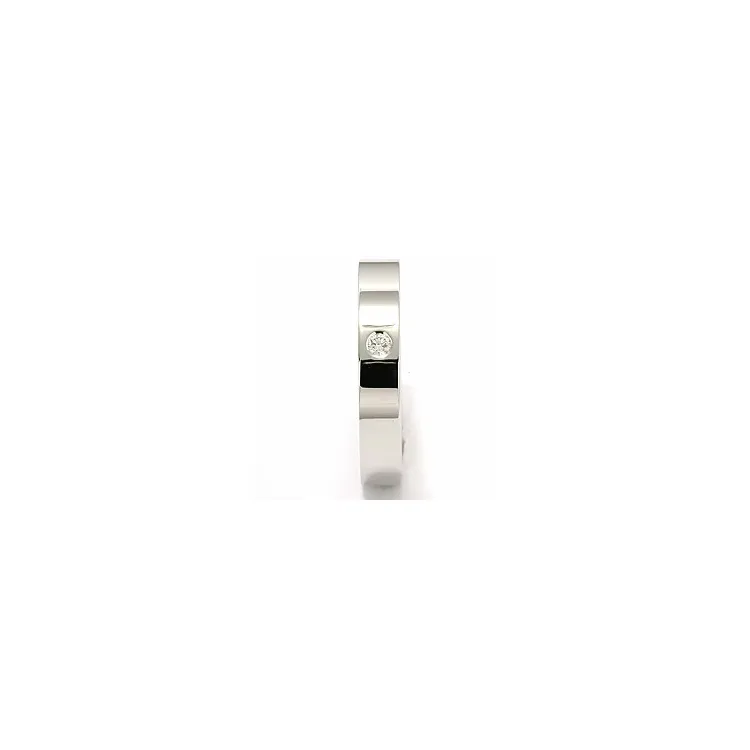 brillant vielsesring i 14 karat hvidguld 0,05 ct