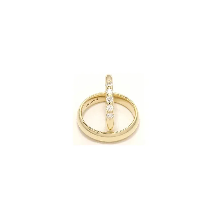 Vielsesringe i 14 karat guld 0,35 ct - sæt