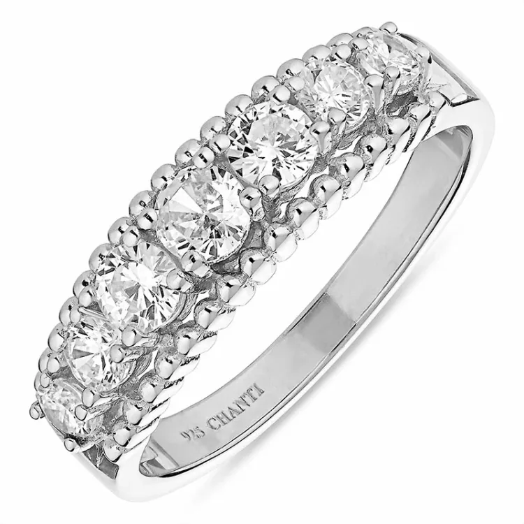 zirkon ring i sølv