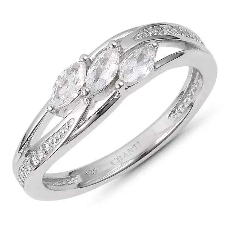 Kollektionsprøve zirkon ring i sølv