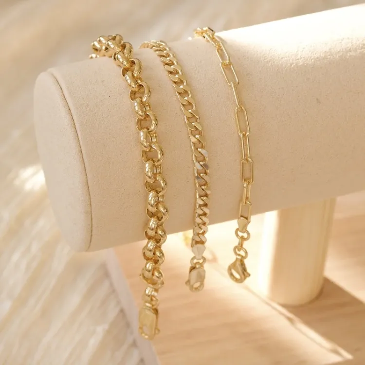 panserarmbånd i forgyldt sølv 18,5 cm x 4,3 mm