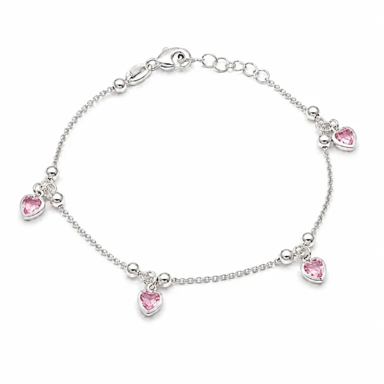 hjerte armbånd i sølv med vedhæng i sølv - Little Ones