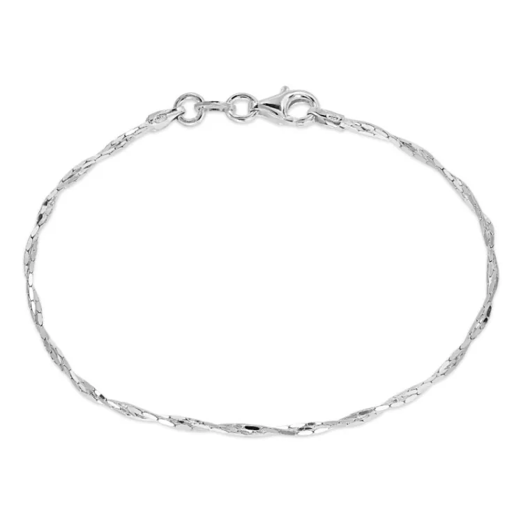 Snoet armbånd i sølv 1,3 mm
