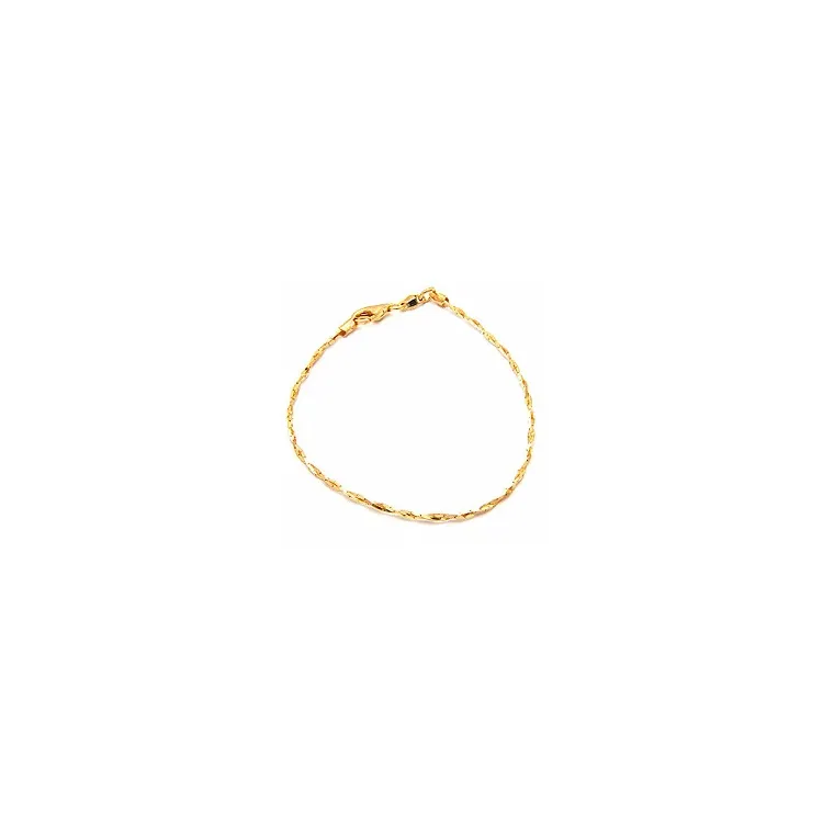 Snoet armbånd i forgyldt sølv 1,3 mm