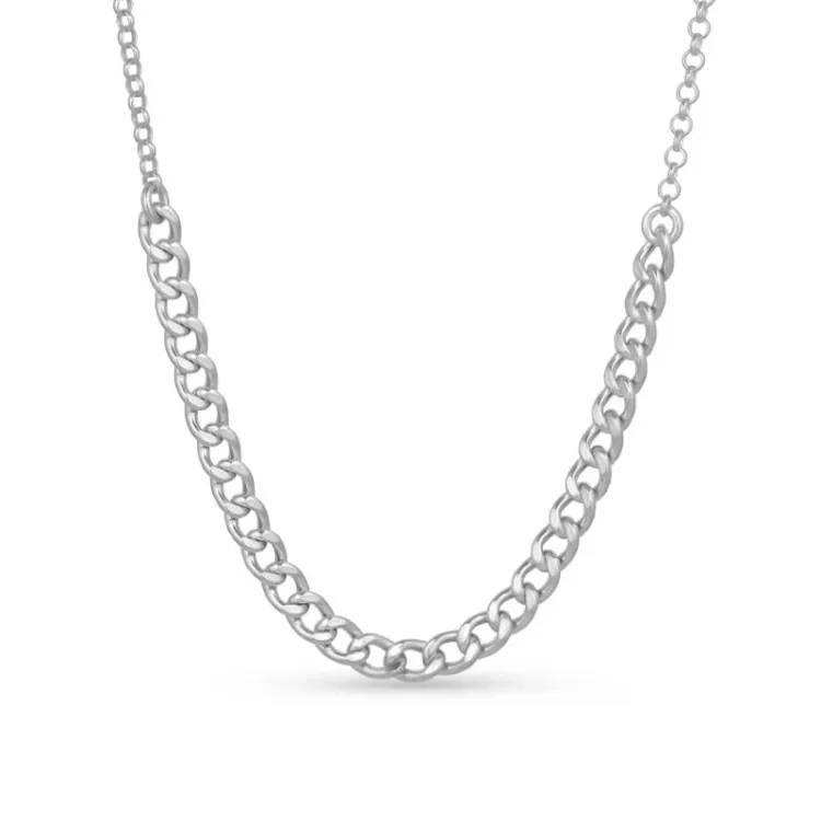 halskæde i sølv 42 cm x 3,8 mm