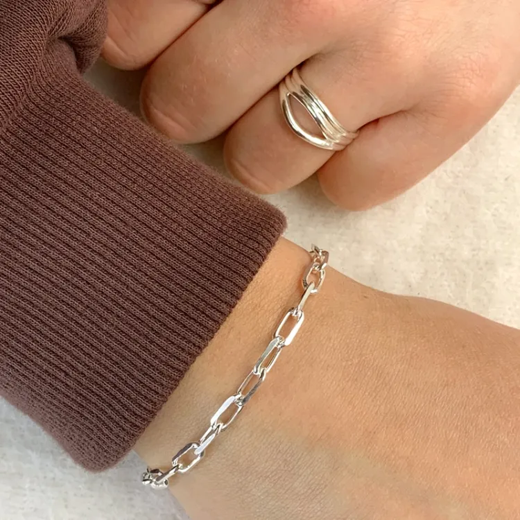 armbånd i sølv x 4,1 mm