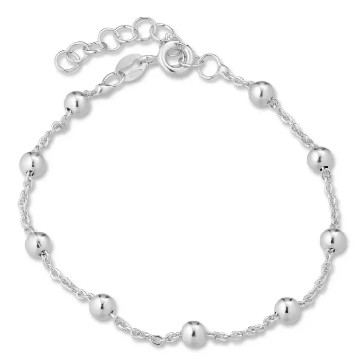 kuglearmbånd i sølv  x 4,0 mm 