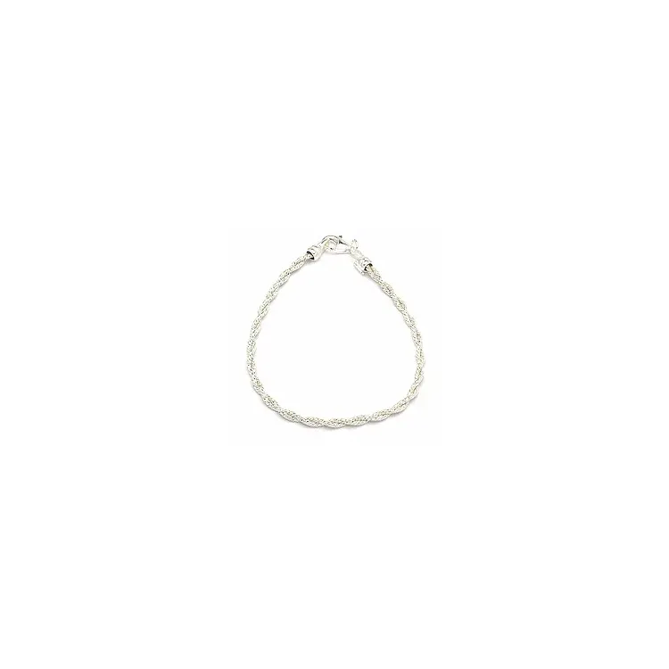 Snoet armbånd i sølv x 1,1 mm