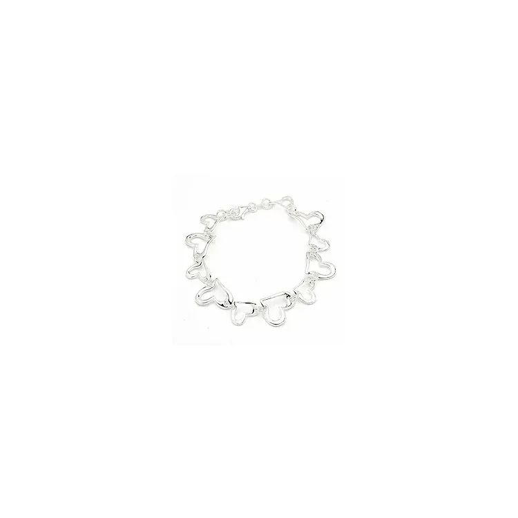 Hjerte armbånd i sølv x 13,7 mm