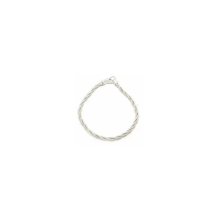 Snoet armbånd i sølv x 2,5 mm