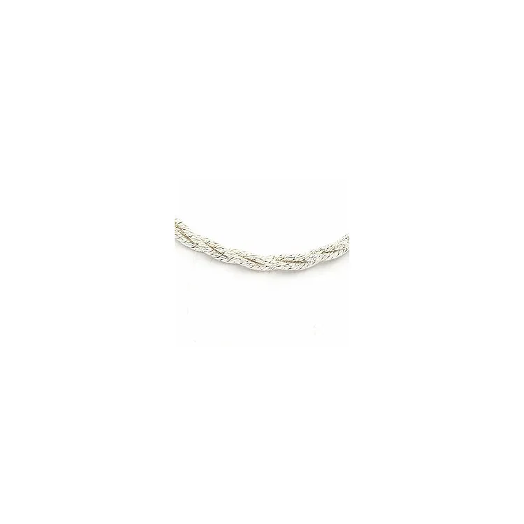 Snoet armbånd i sølv x 2,5 mm