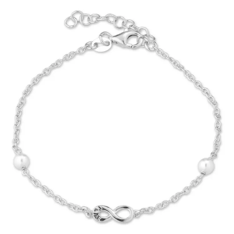 infinity armbånd i sølv med vedhæng i sølv