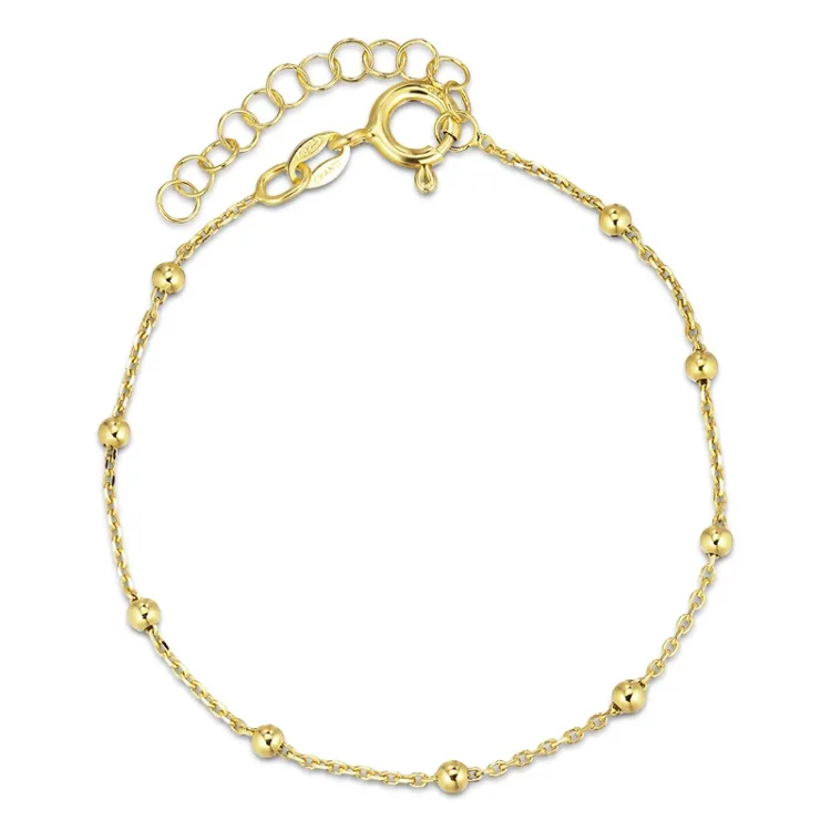 kugle armbånd i forgyldt sølv - Bubbly Pure