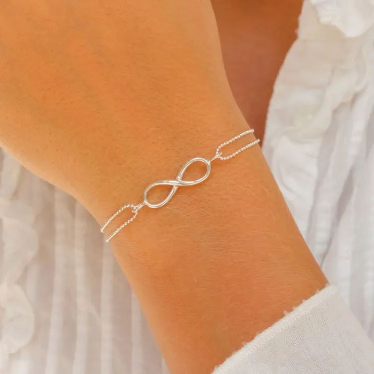 infinity armbånd i sølv
