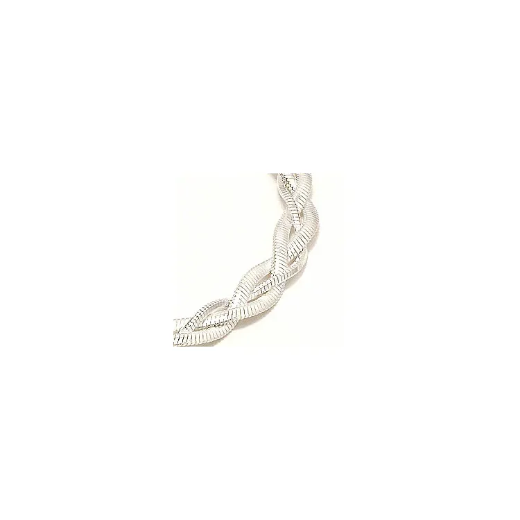 flettet armbånd i sølv x 5,0 mm