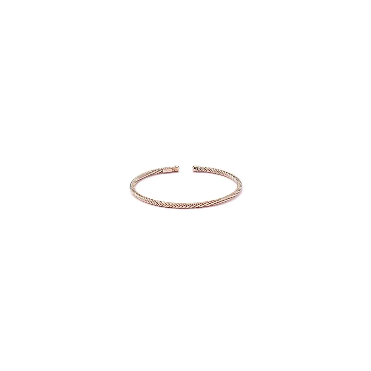 Elegant armring i rosabelagt sølv