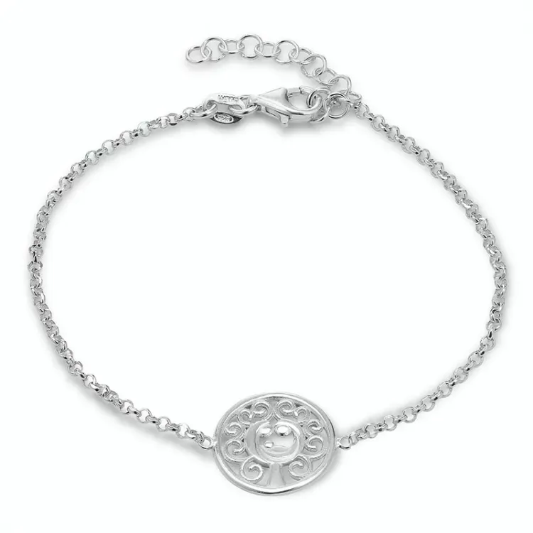 livets træ armbånd i sølv med vedhæng i sølv