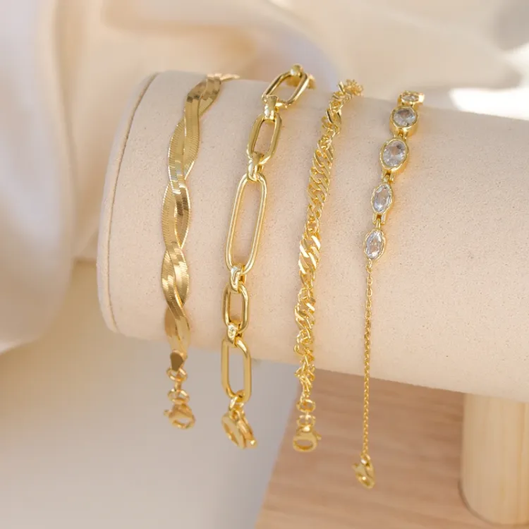 BNH singaporearmbånd i 8 karat guld 18,5 cm x 3,5 mm