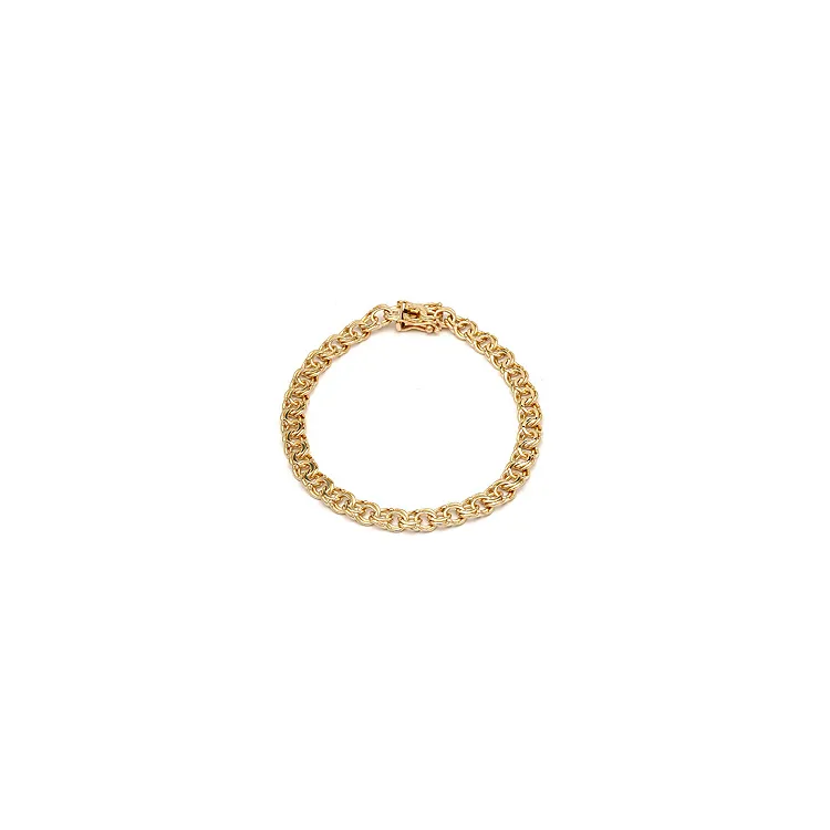 BNH bismarkarmbånd i 14 karat guld 17 cm x 4,5 mm