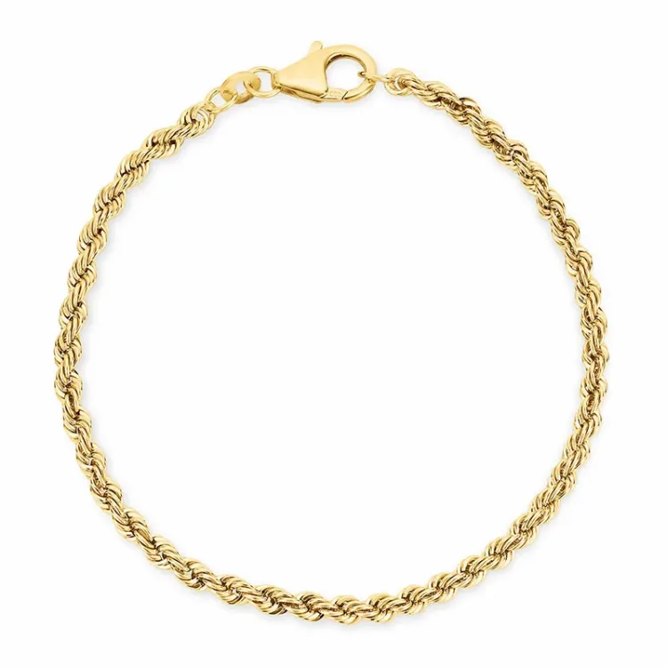 BNH cordelarmbånd i 8 karat guld 17 cm x 2,7 mm