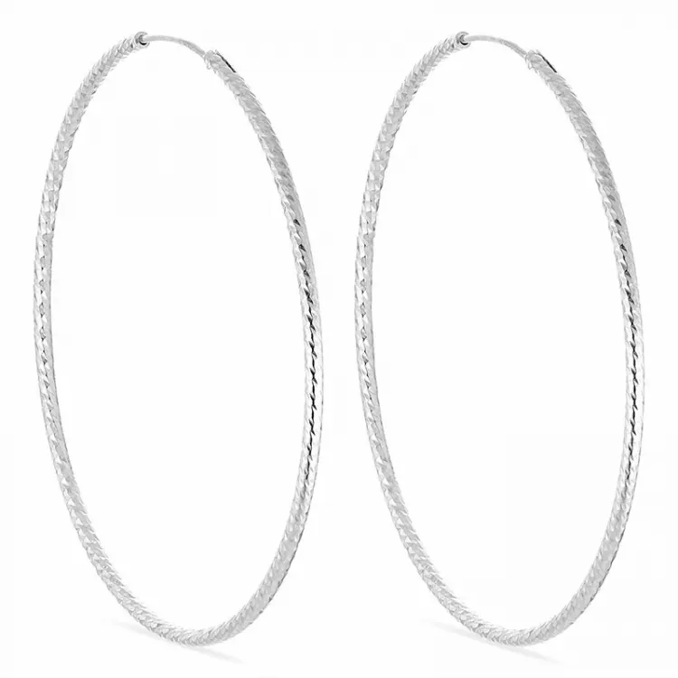 60 mm BNH creoler i sølv