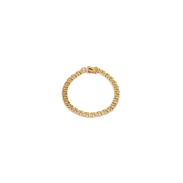 BNH bismarkarmbånd i 14 karat guld 17 cm x 7,5 mm