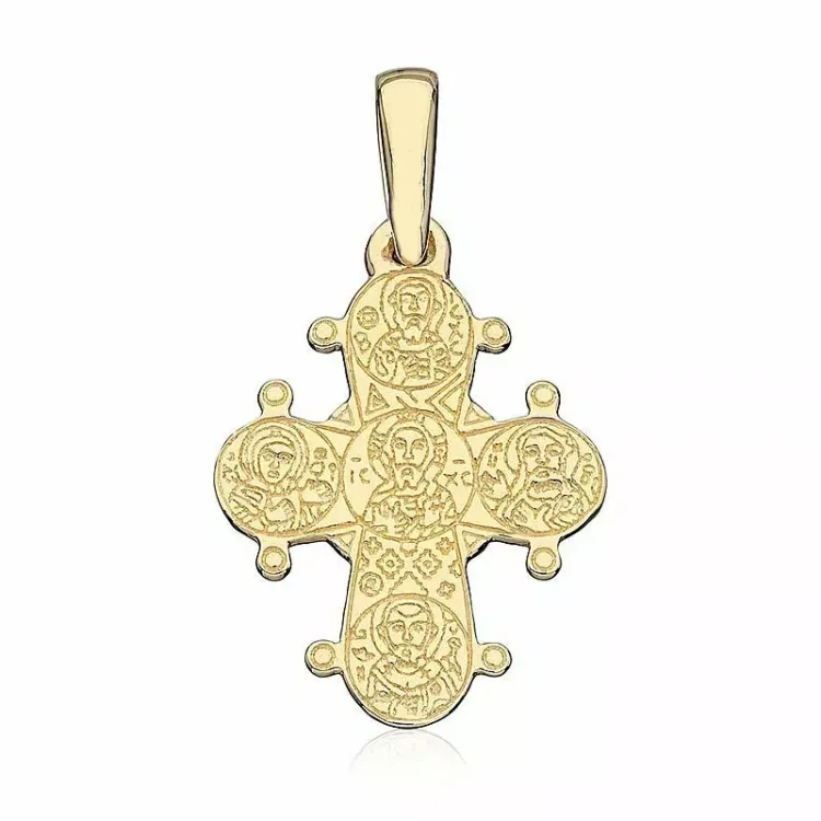 13 x 15 mm dagmarkors i forgyldt sølv - Amoré