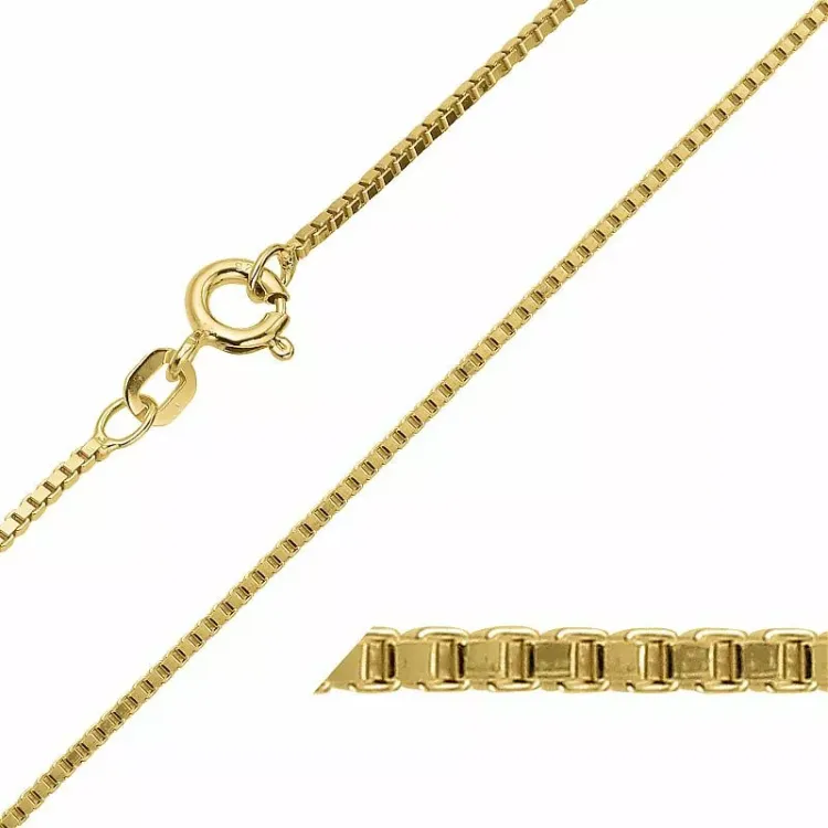 BNH veneziakæde i forgyldt sølv 36 cm x 1,2 mm