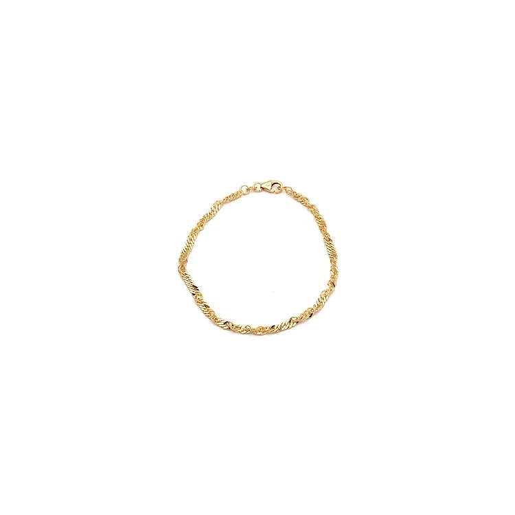 BNH singaporearmbånd i 8 karat guld 17 cm x 2,9 mm