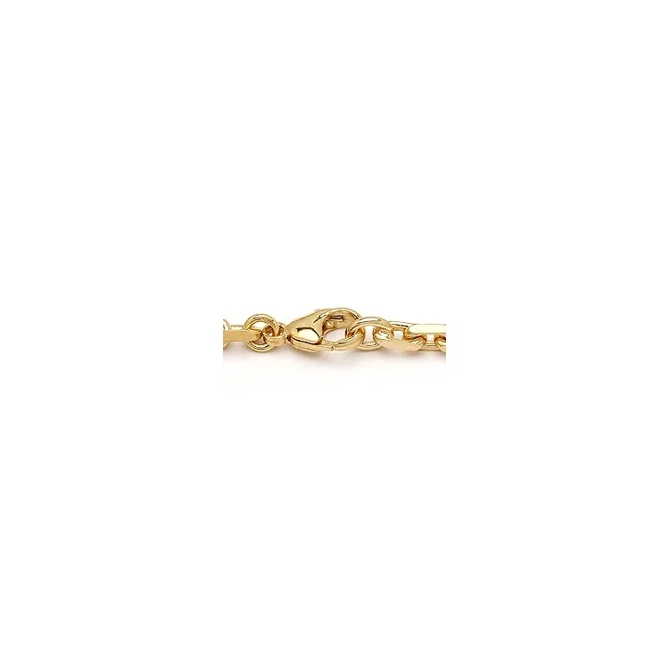 BNH Anker facet armbånd i 14 karat guld 18,5 cm x 5,0 mm