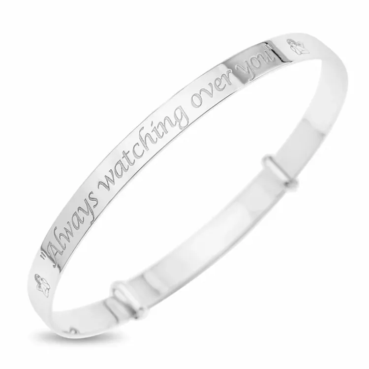 børne armbånd med navn i sølv - My Letter