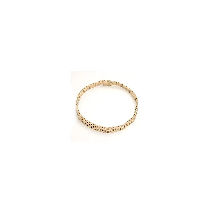 BNH murstenarmbånd i 14 karat guld 21 cm x 7 mm