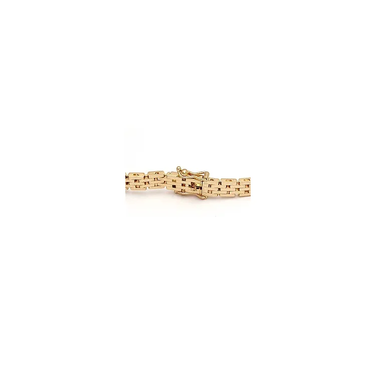 BNH murstenarmbånd i 14 karat guld 21 cm x 7 mm