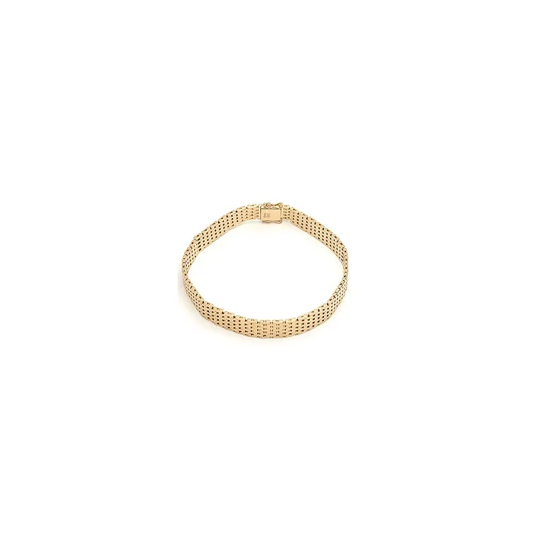 BNH murstenarmbånd i 14 karat guld 18,5 cm x 9,0 mm