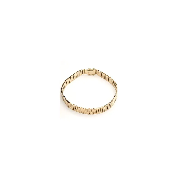 BNH murstenarmbånd i 14 karat guld 21,0 cm x 9,0 mm