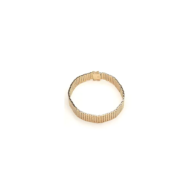 BNH murstenarmbånd i 14 karat guld 18,5 cm x 11,0 mm
