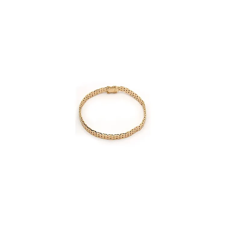 BNH murstenarmbånd i 14 karat guld 21,0 cm x 5,0 mm