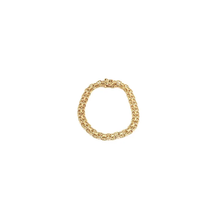 Elegant armbånd i 14 karat guld 21 cm x 6,5 mm