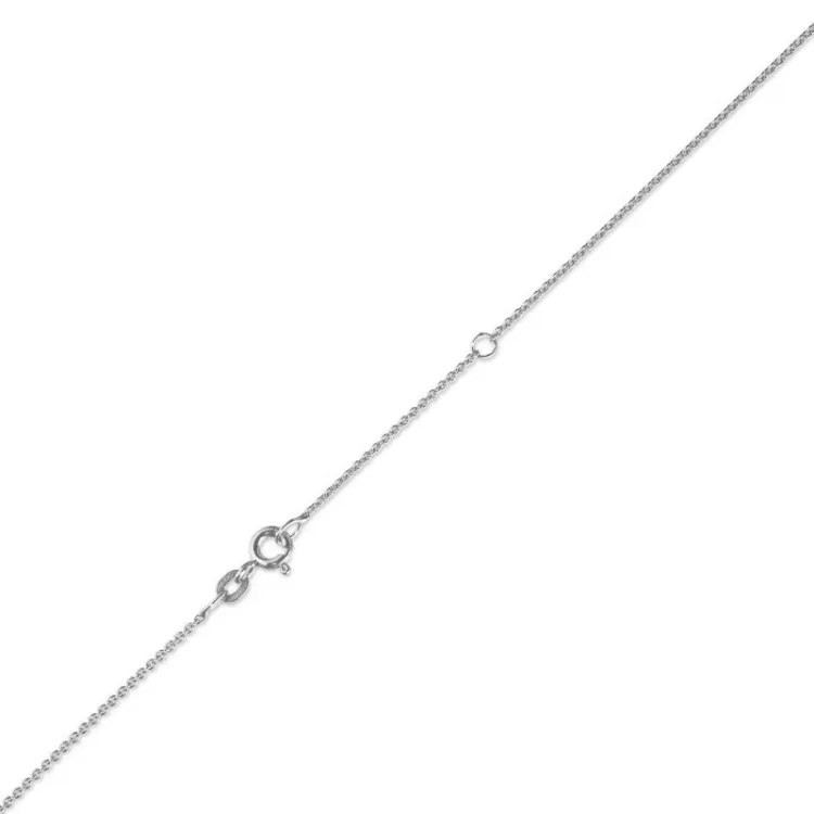 Enkel BNH anker rund halskæde i 14 karat hvidguld 42 - 45 cm x 1,2 mm