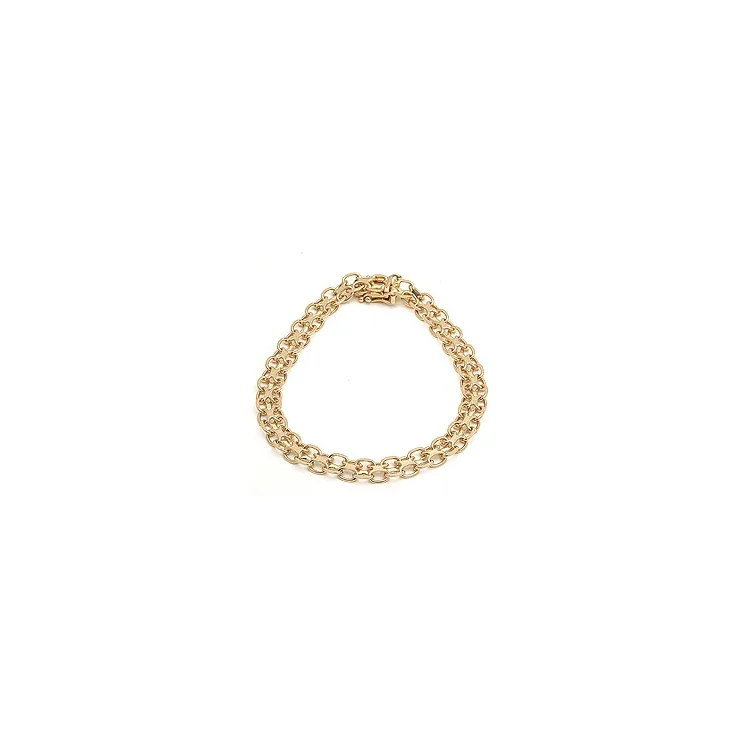 armbånd i 14 karat guld 21 cm x 6,5 mm