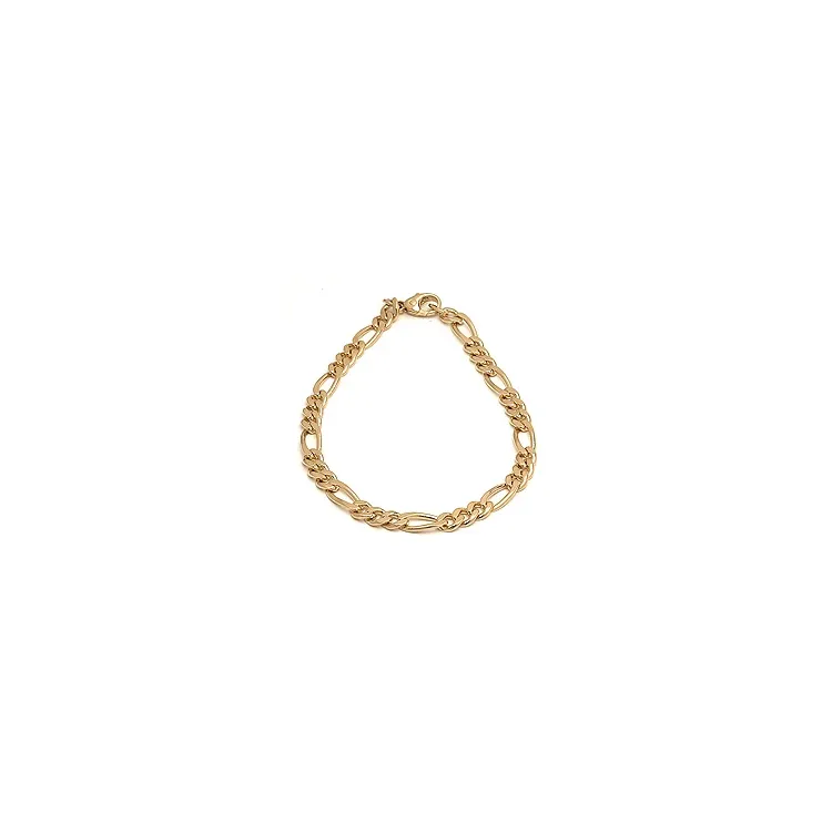 Figaroarmbånd i 14 karat guld 21 cm x 3,4 mm